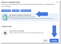 advantage plus shopping setting in meta