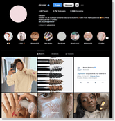 Glossier Instagram page
